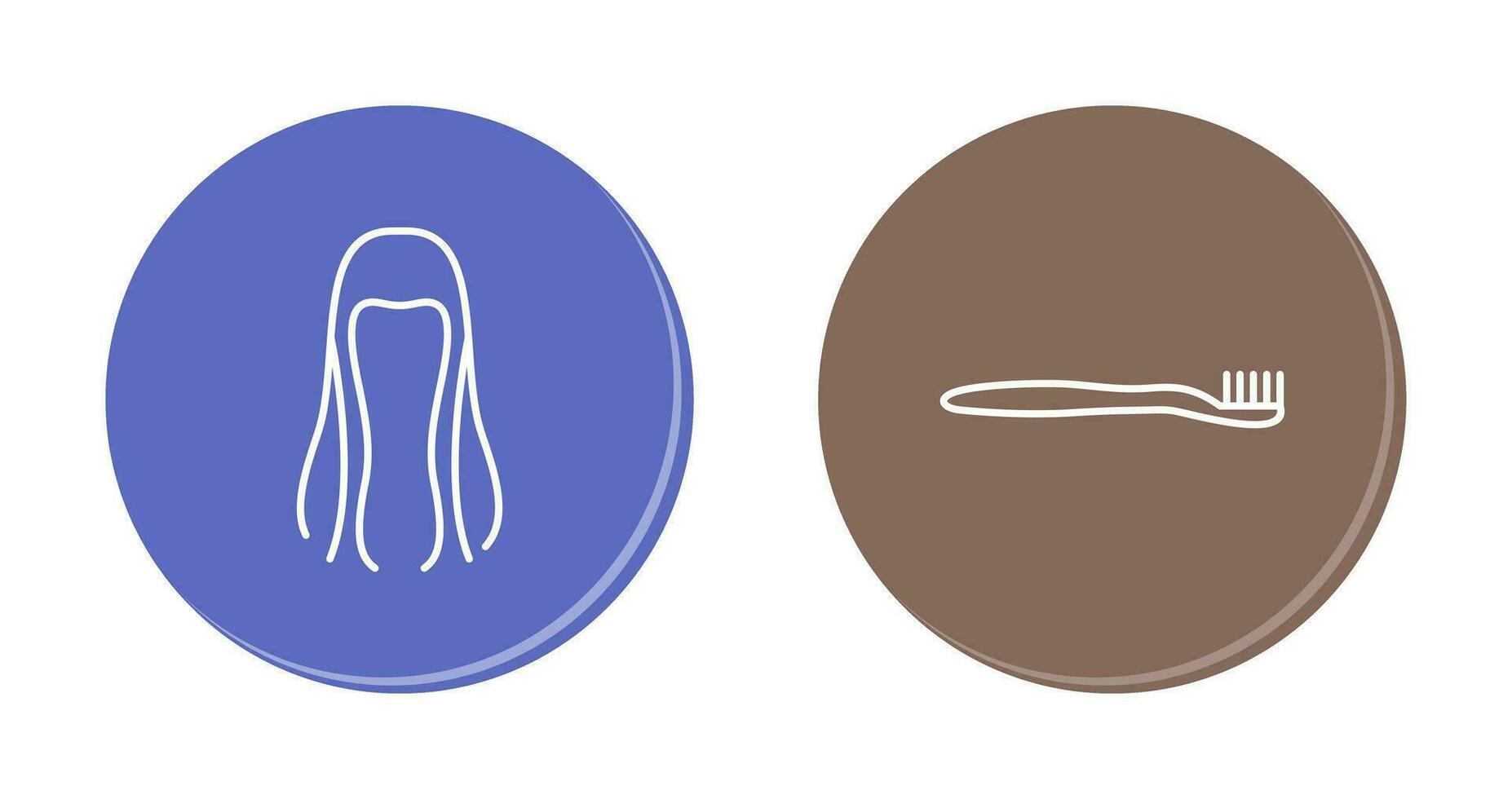 Toothbrush and Hair Icon vector