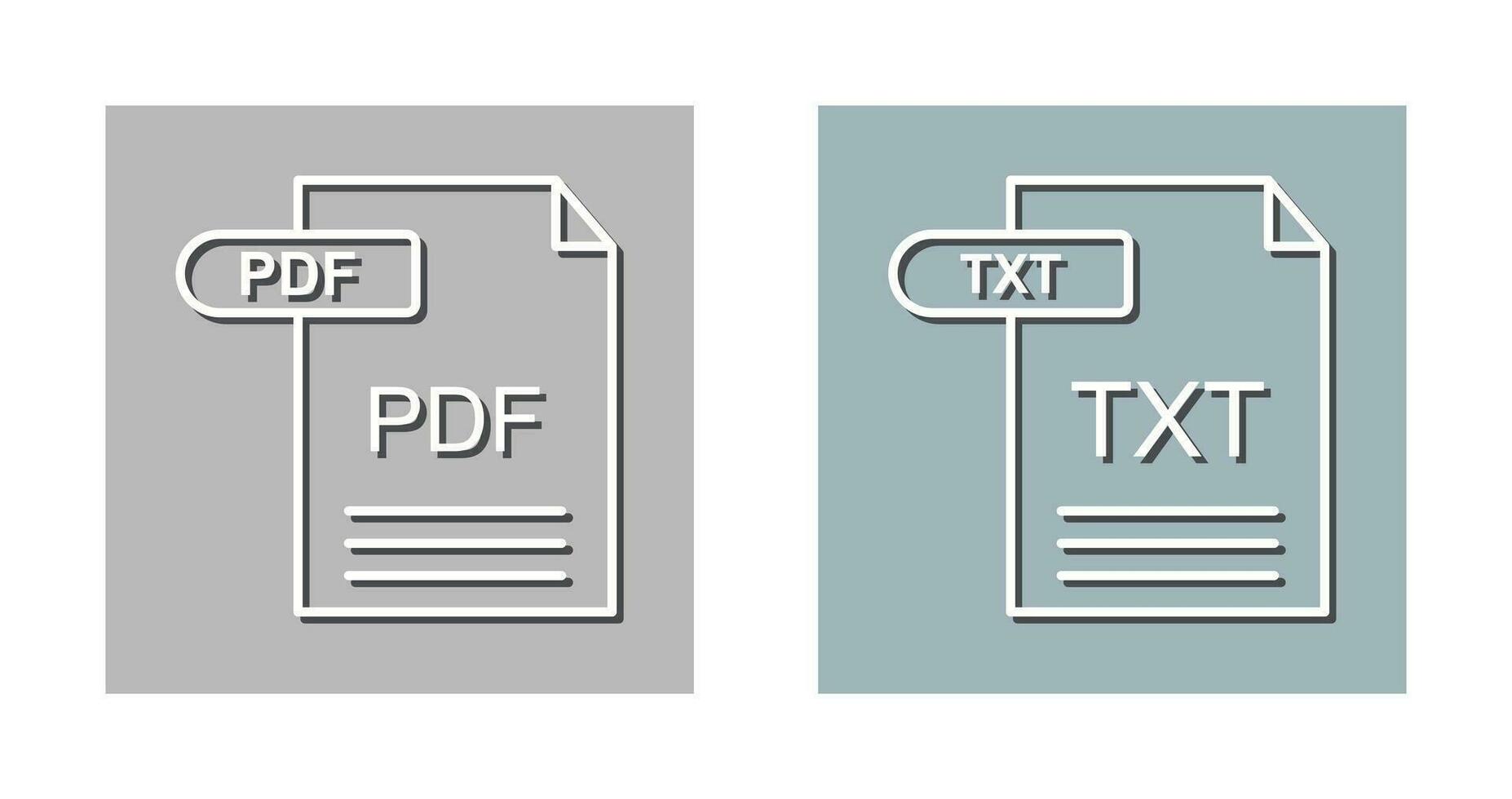 pdf y TXT icono vector