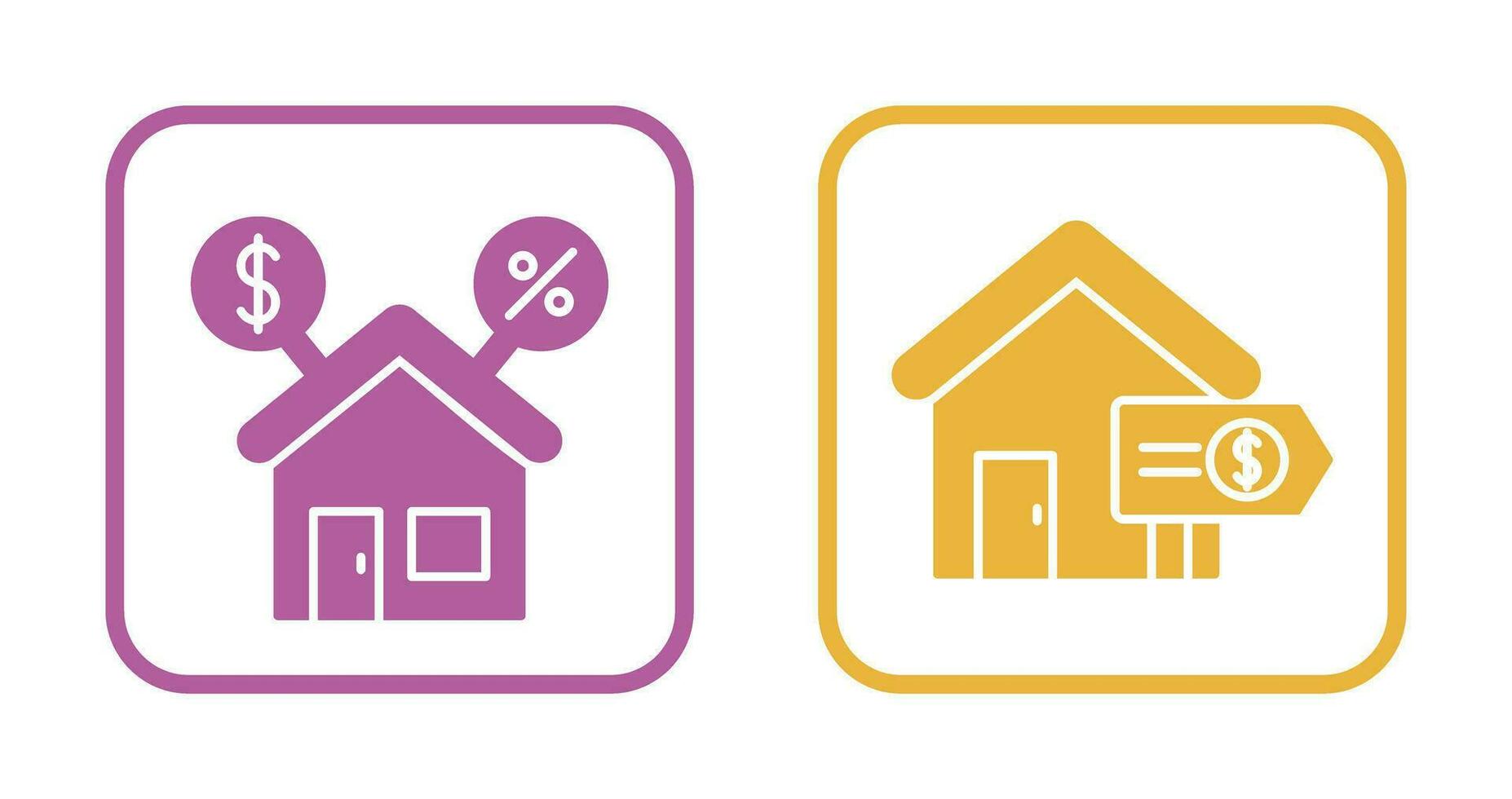 Mortgage and Sale Icon vector
