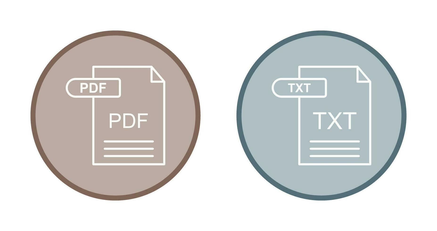 PDF and TXT Icon vector