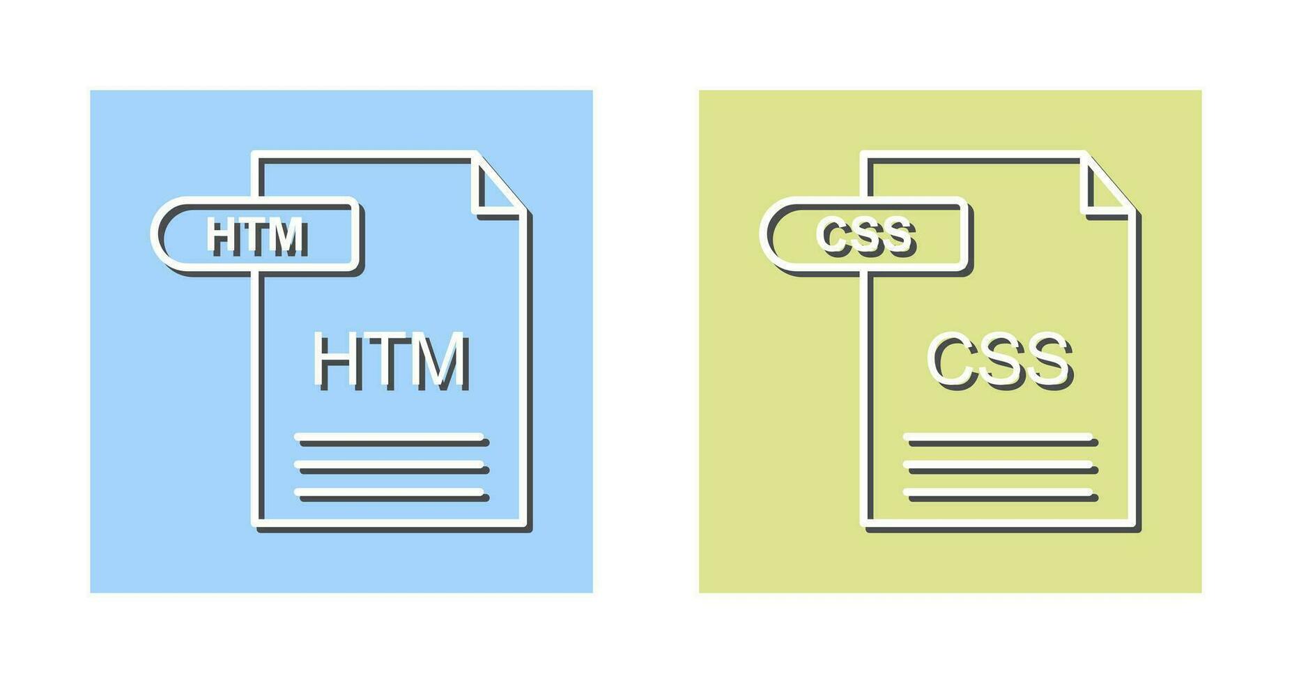 HTM and CSS Icon 33198758 Vector Art at Vecteezy