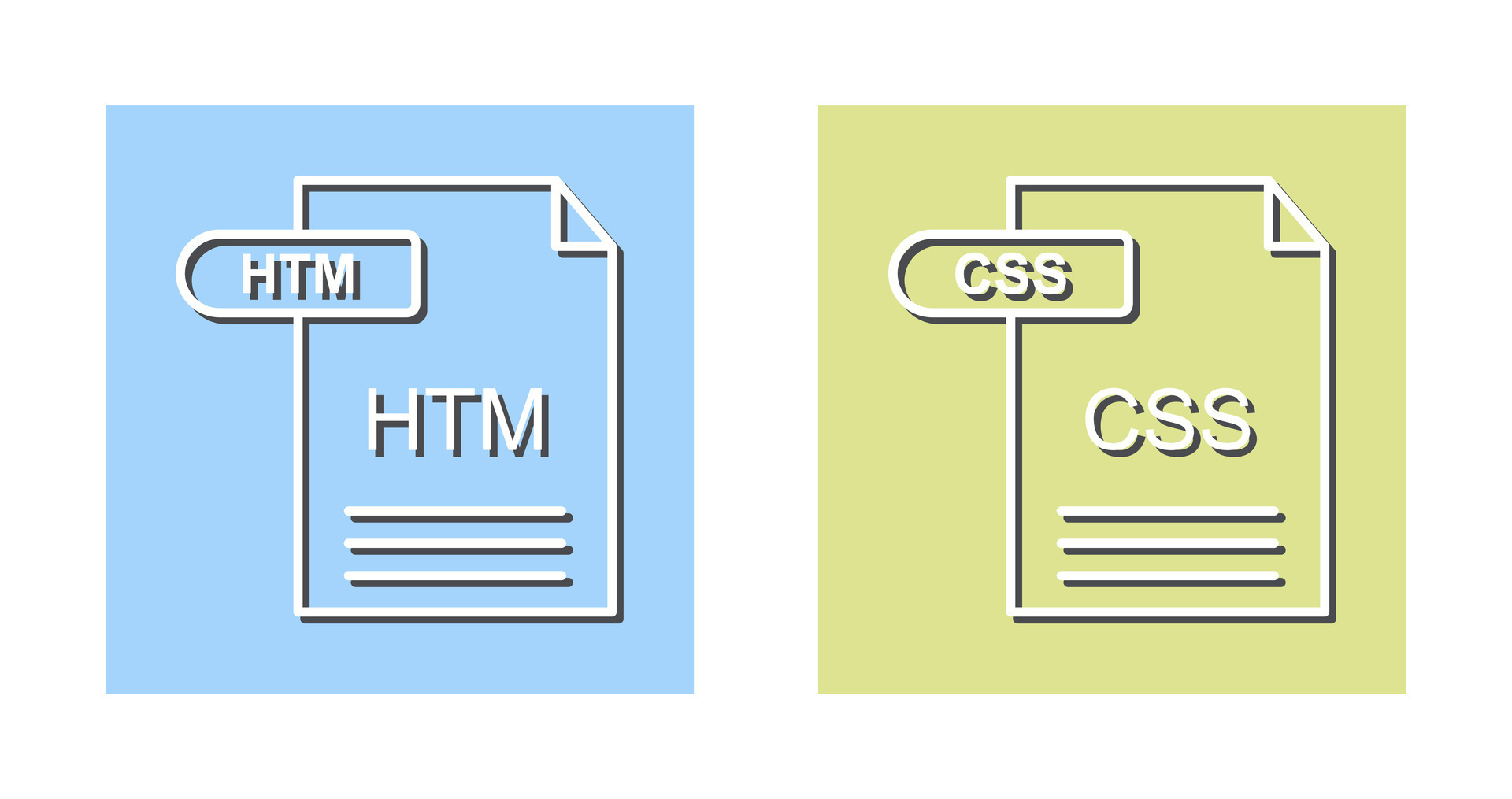 HTM and CSS Icon 33198758 Vector Art at Vecteezy