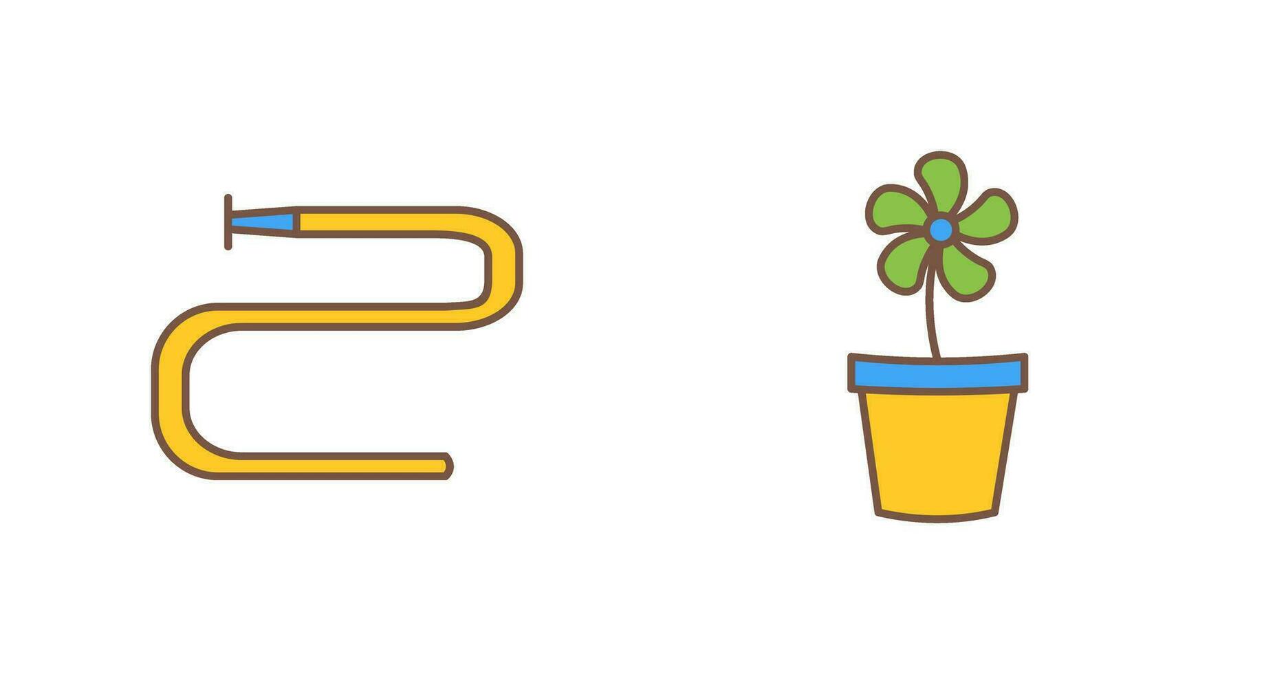 Water Pipe and Lower Pot Icon vector