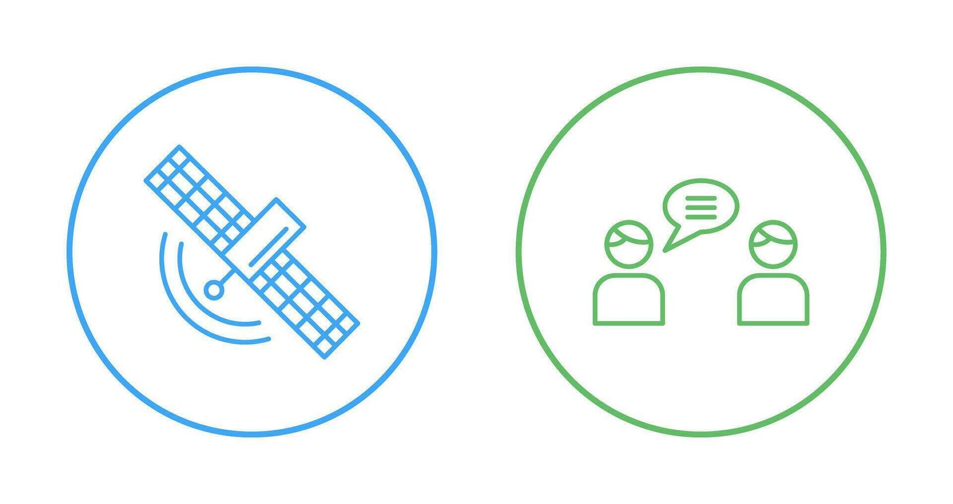 Satellite and Chatting Icon vector