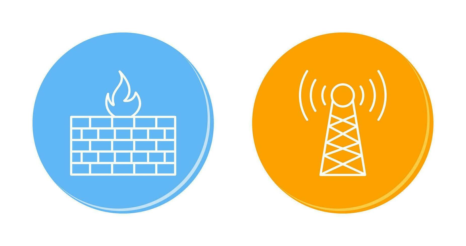 Firewall and Tower Icon vector