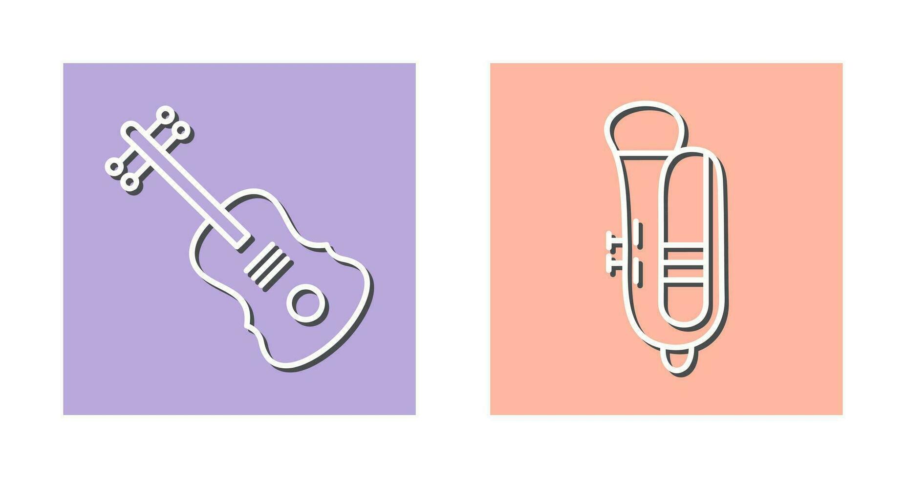 Violin and Tuba Icon vector