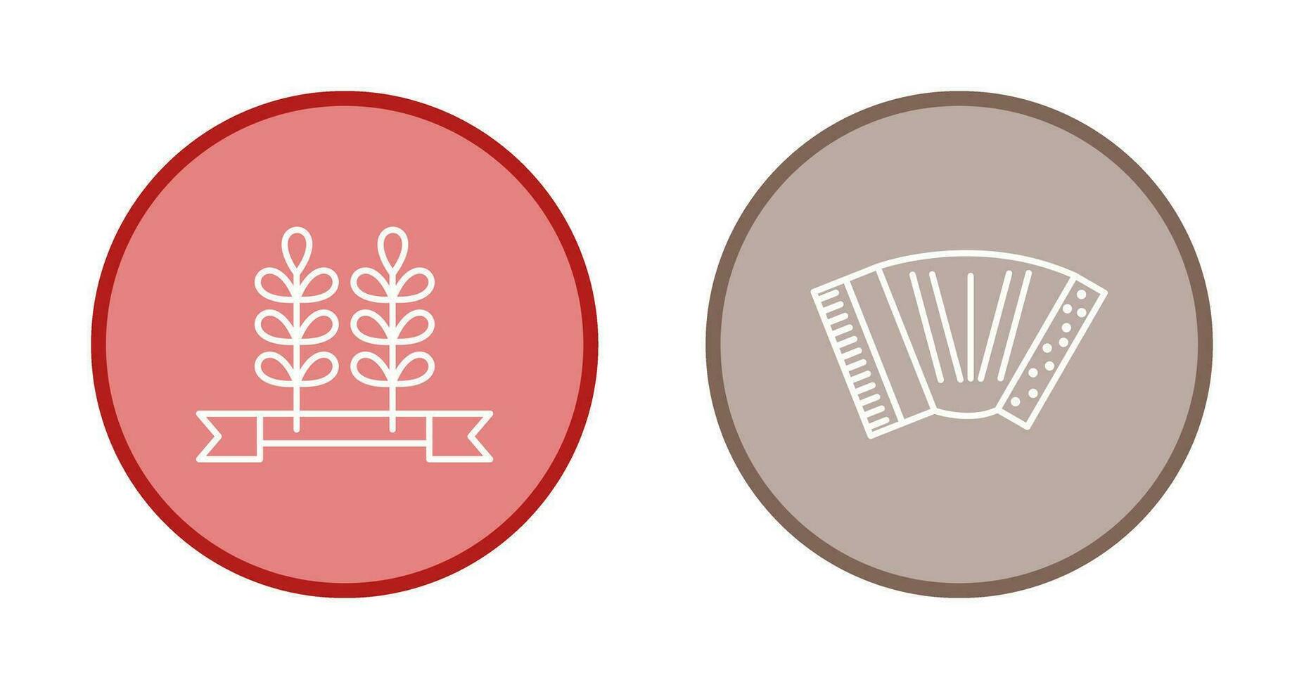 Accordion a d Wheat Icon vector