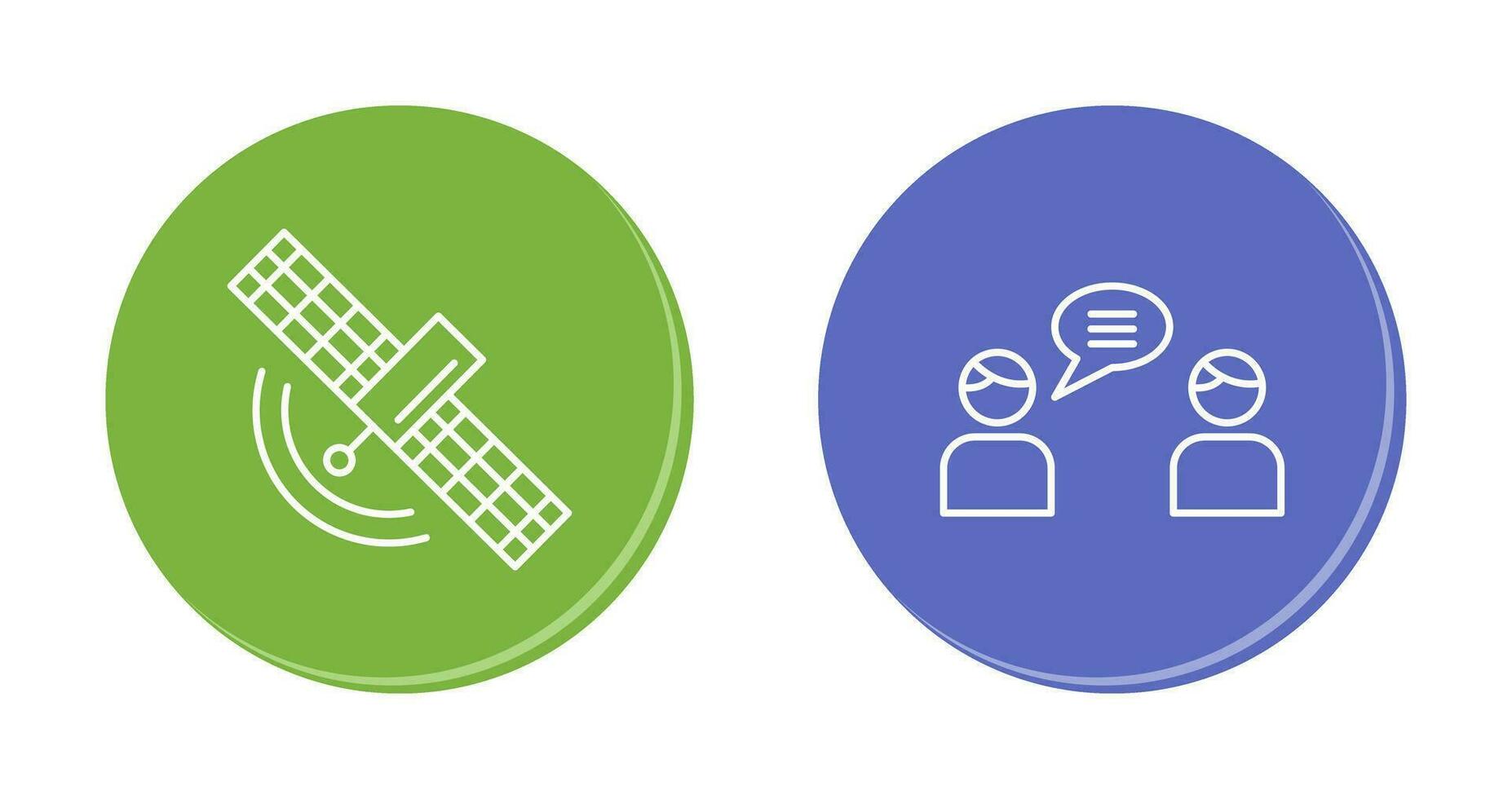 Satellite and Chatting Icon vector