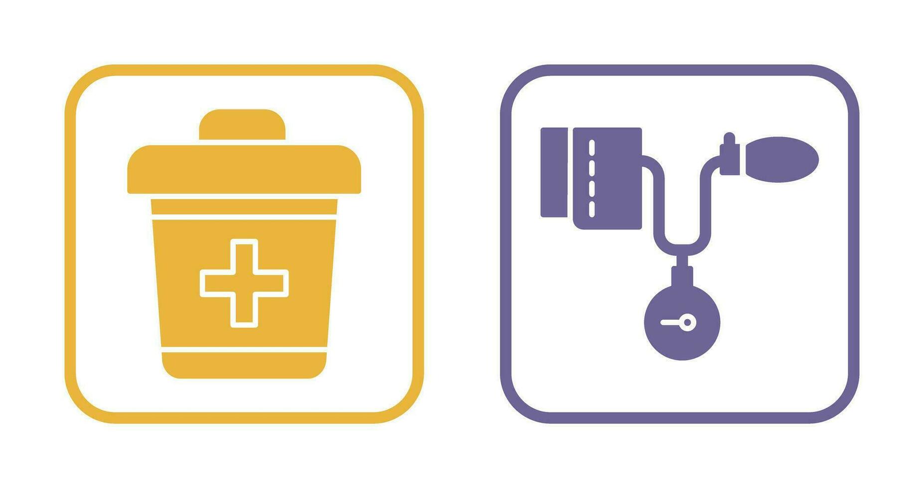 Dustbin and Blood Icon vector