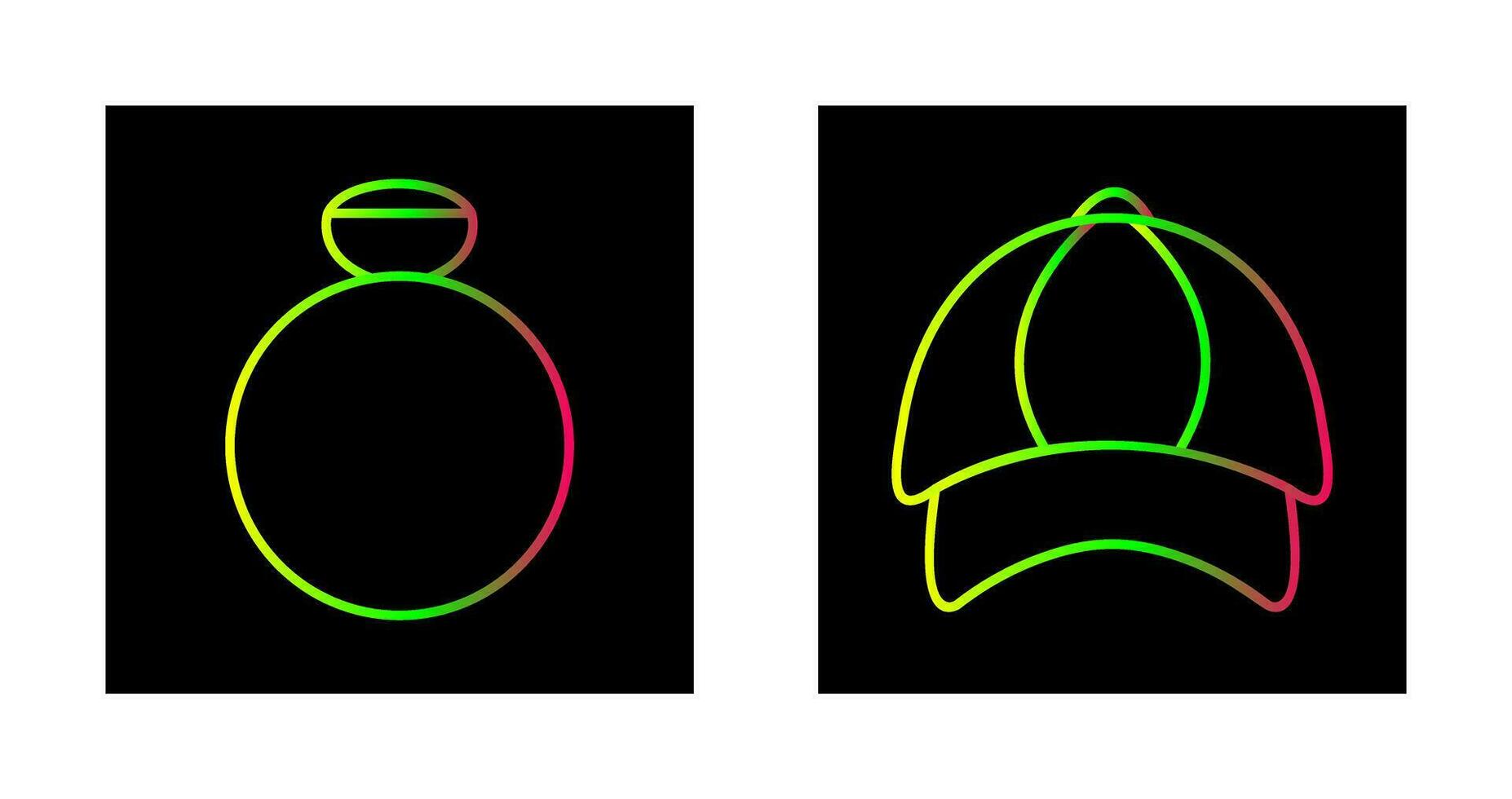 Ring and P Cap Icon vector
