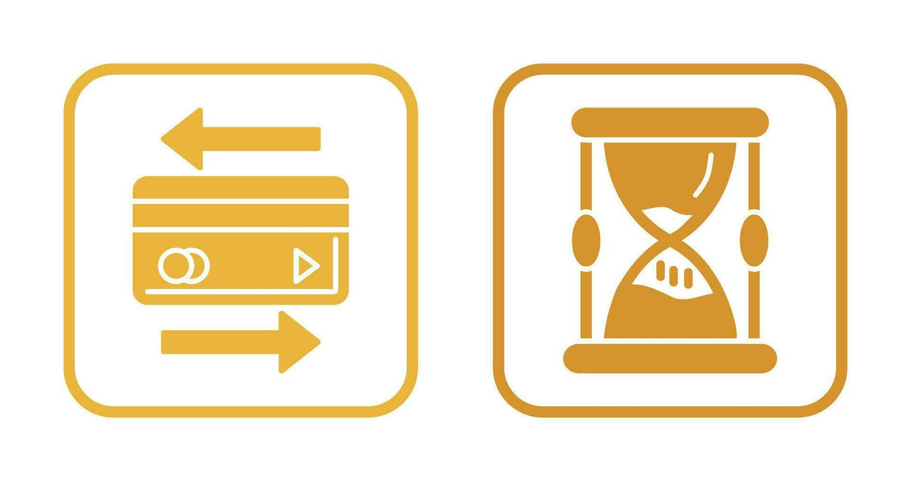 Transaction and Hourglass Icon vector