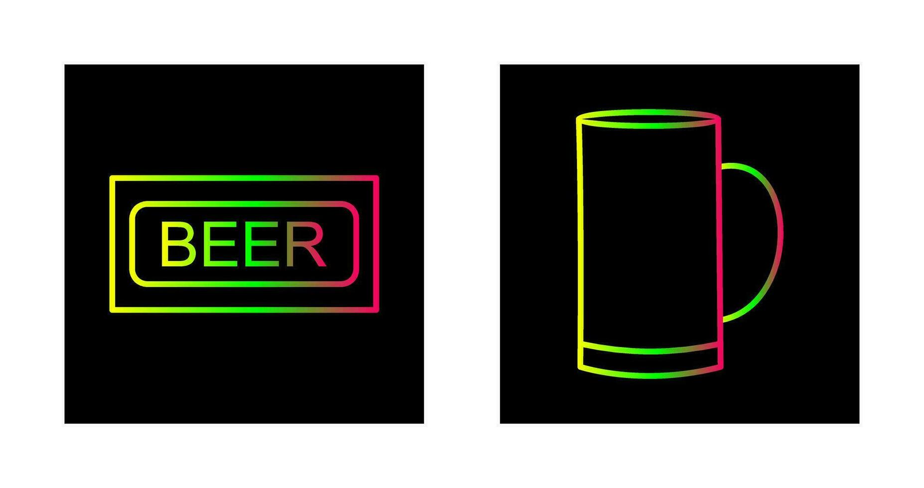 Beer Sign and Beer Mug Icon vector