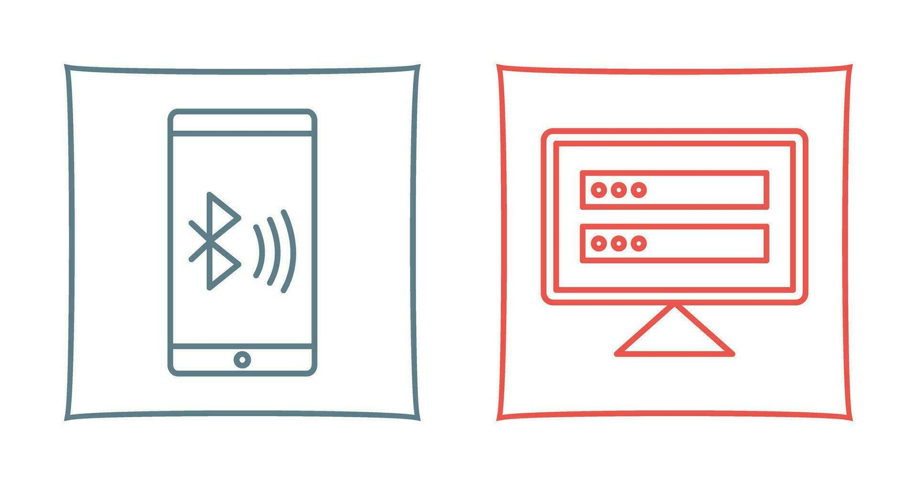 Connected Device and Corrupted data Icon vector