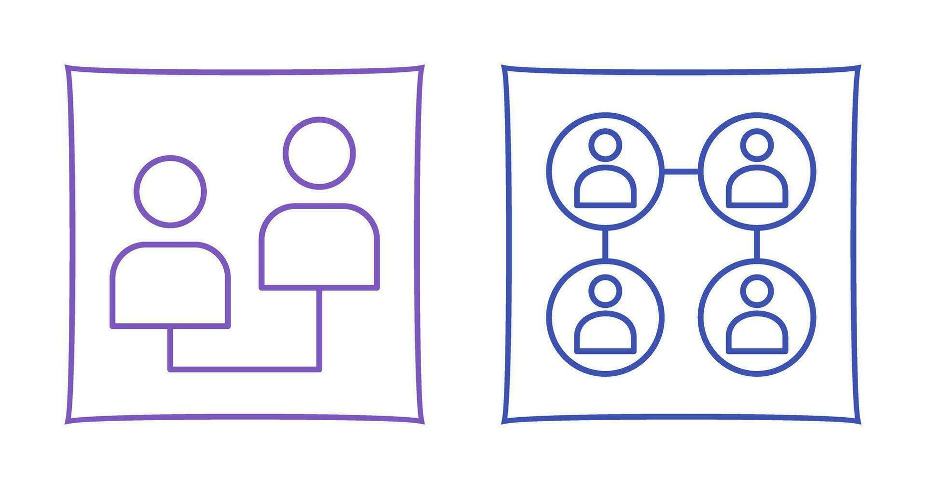 Connected Profiles and relation Icon vector