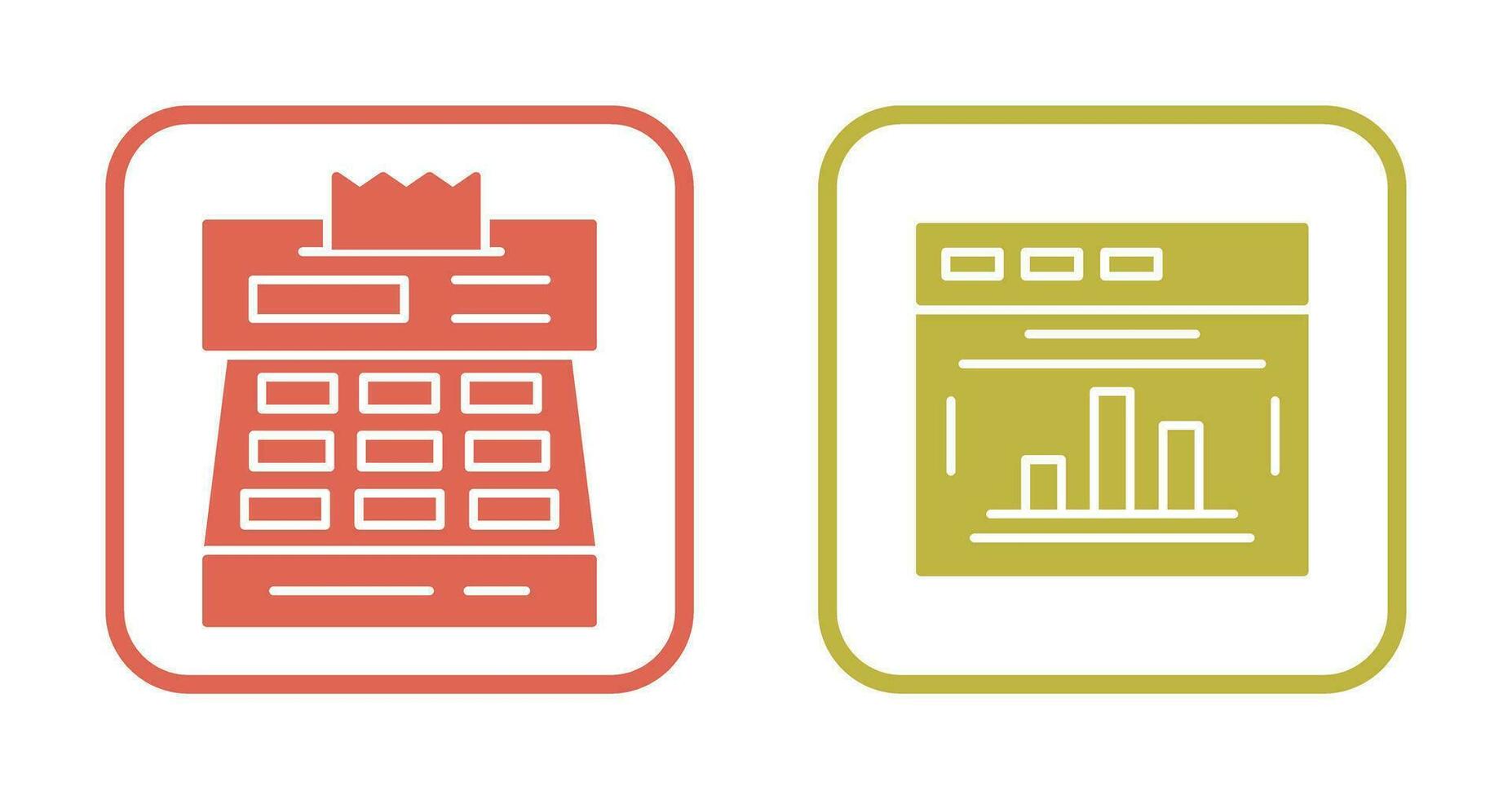 Estadísticas y revisa icono vector