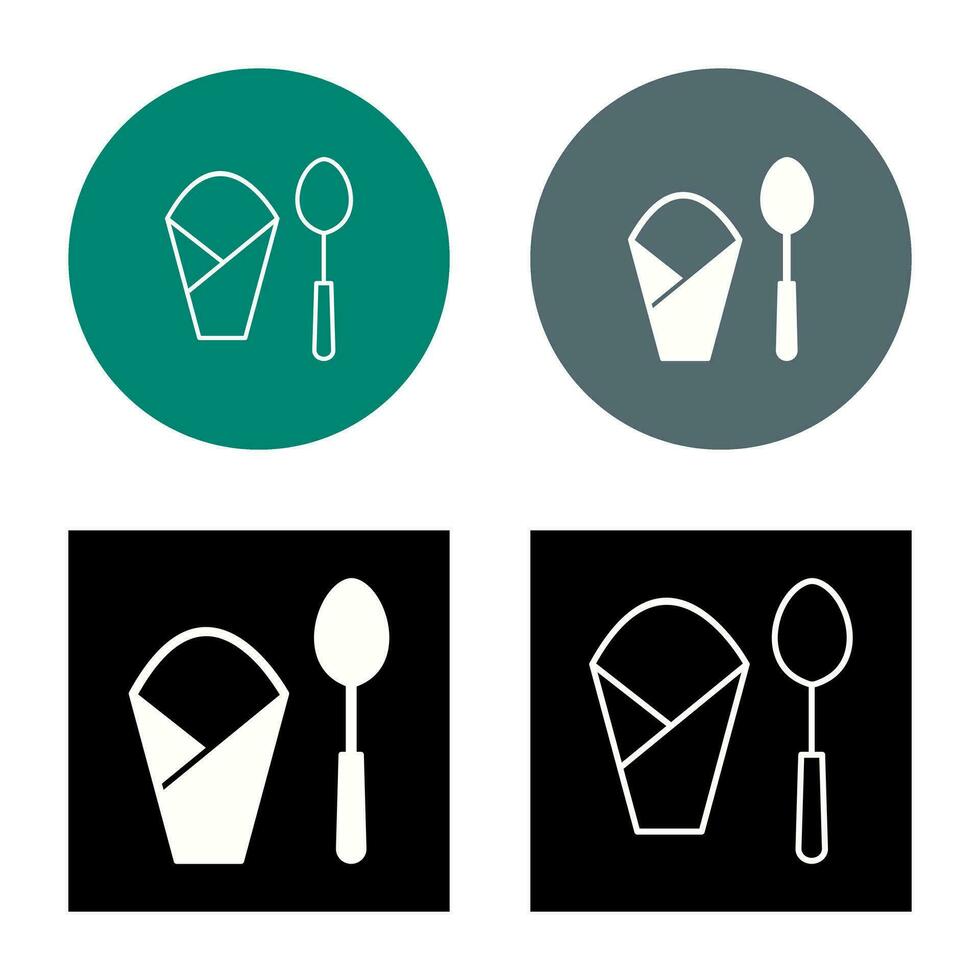 Spoon and Napkin Vector Icon