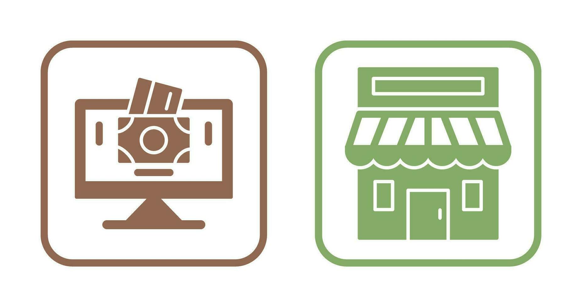 Payment Option and Retail Place Icon vector