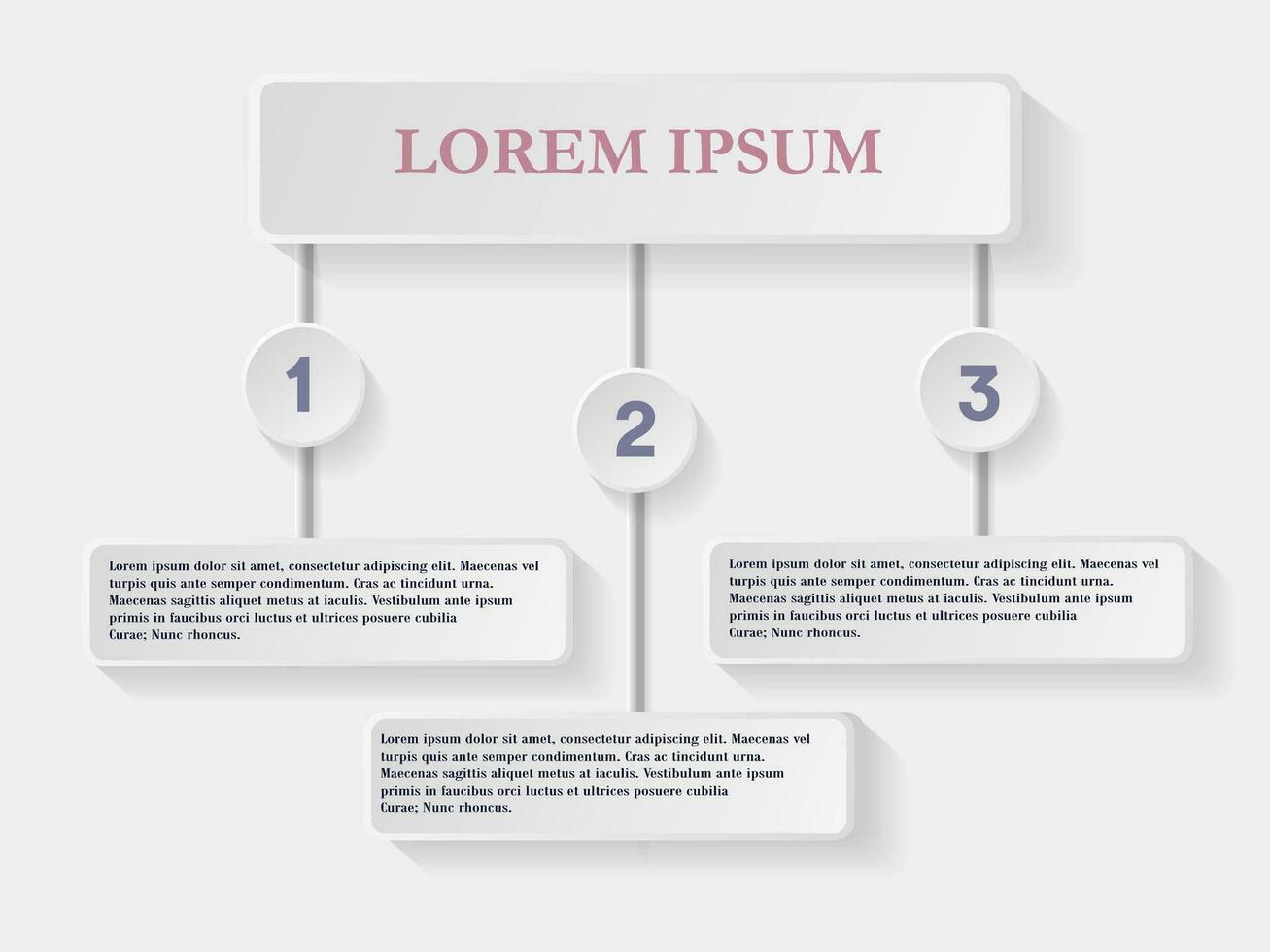 Infographics design vector and marketing icons can be used for workflow layout, diagram, annual report, web design. Business concept with 3 options, steps or processes on gray background.