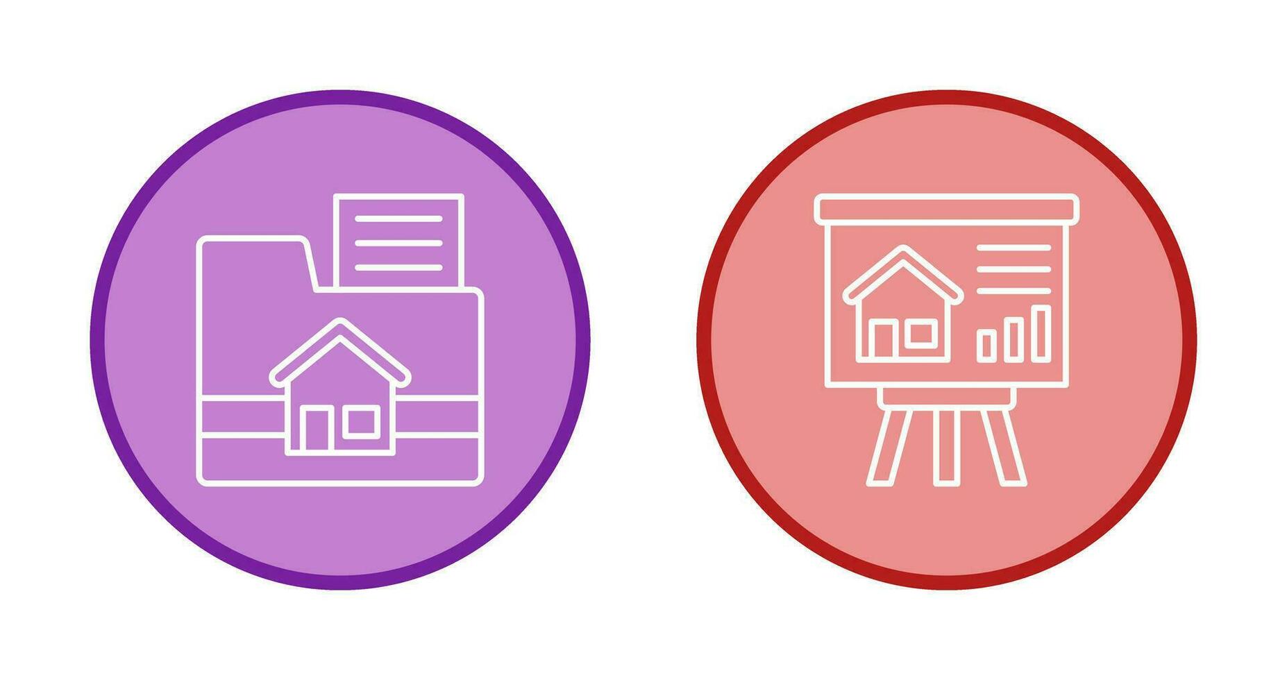 Folder and Presentation Icon vector