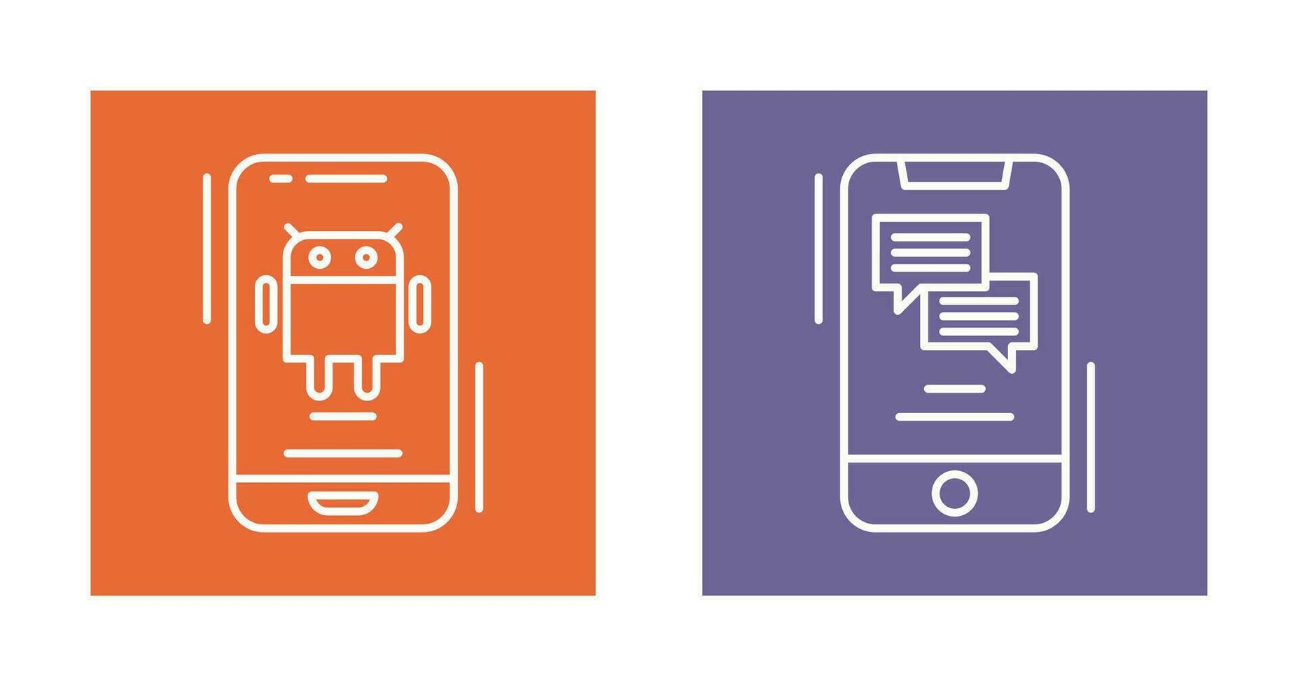 Android and Text Icon vector