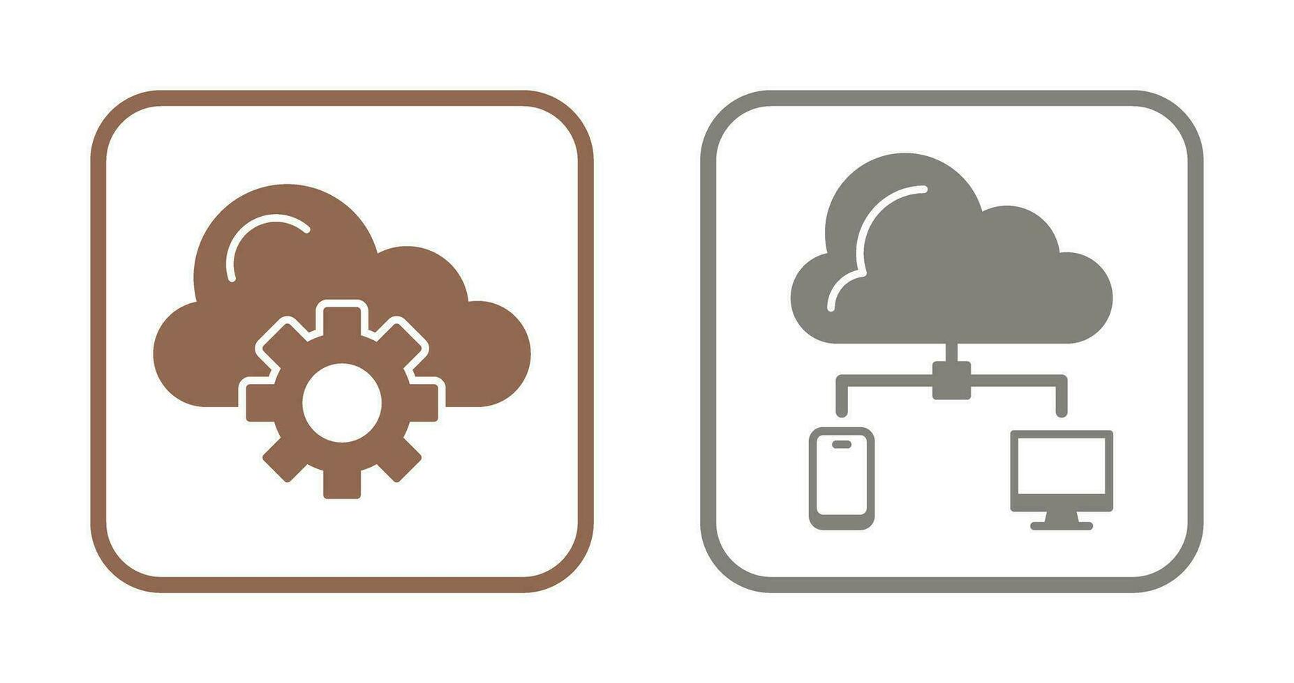 nube informática y nube icono vector