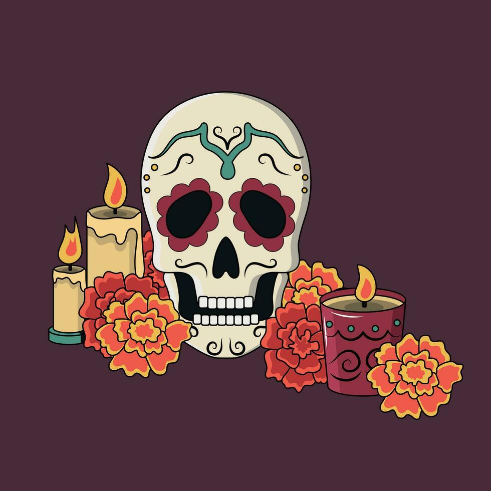 día de el muerto vector ilustración