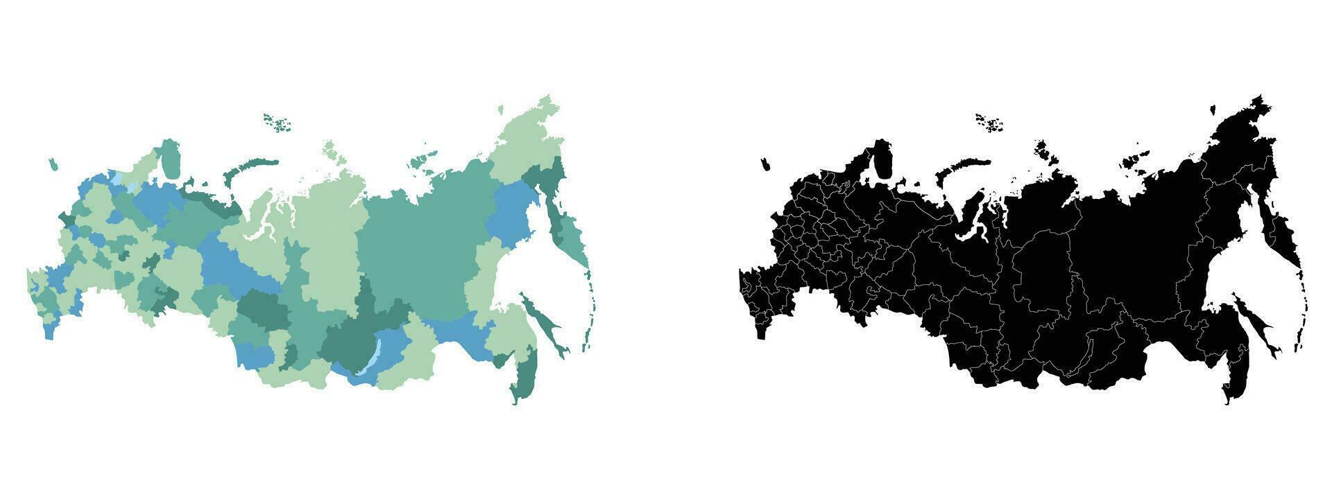 Rusia vector silueta mapa blanco antecedentes