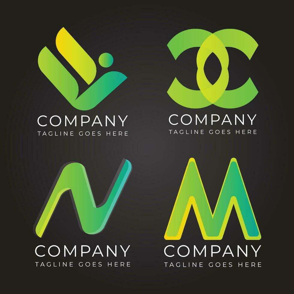 Free vector company logo set design ideas
