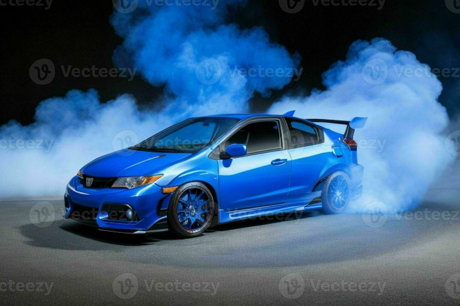 Sport car JDM Honda Civic Mugen RR. AI Generative Pro Photo