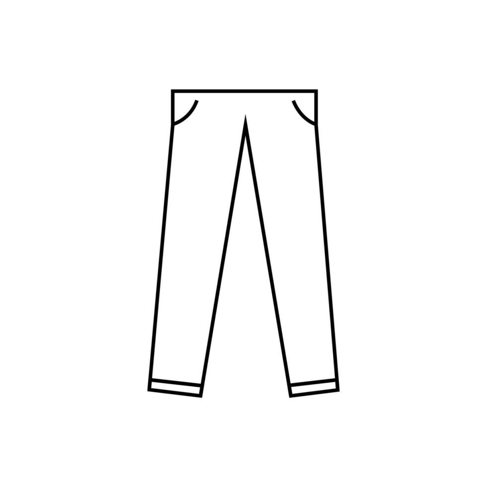 pantalones icono diseño icono diseño con solamente línea Arte y adecuado para tu diseño necesidades me gusta póster, web diseño etc. vector