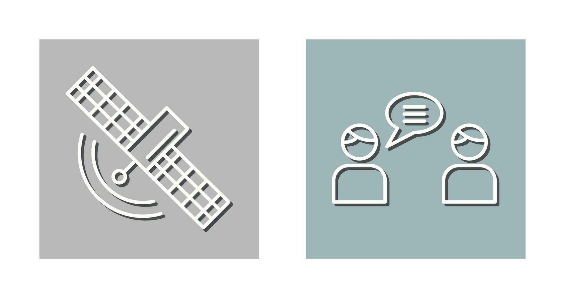 Satellite and Chatting Icon vector