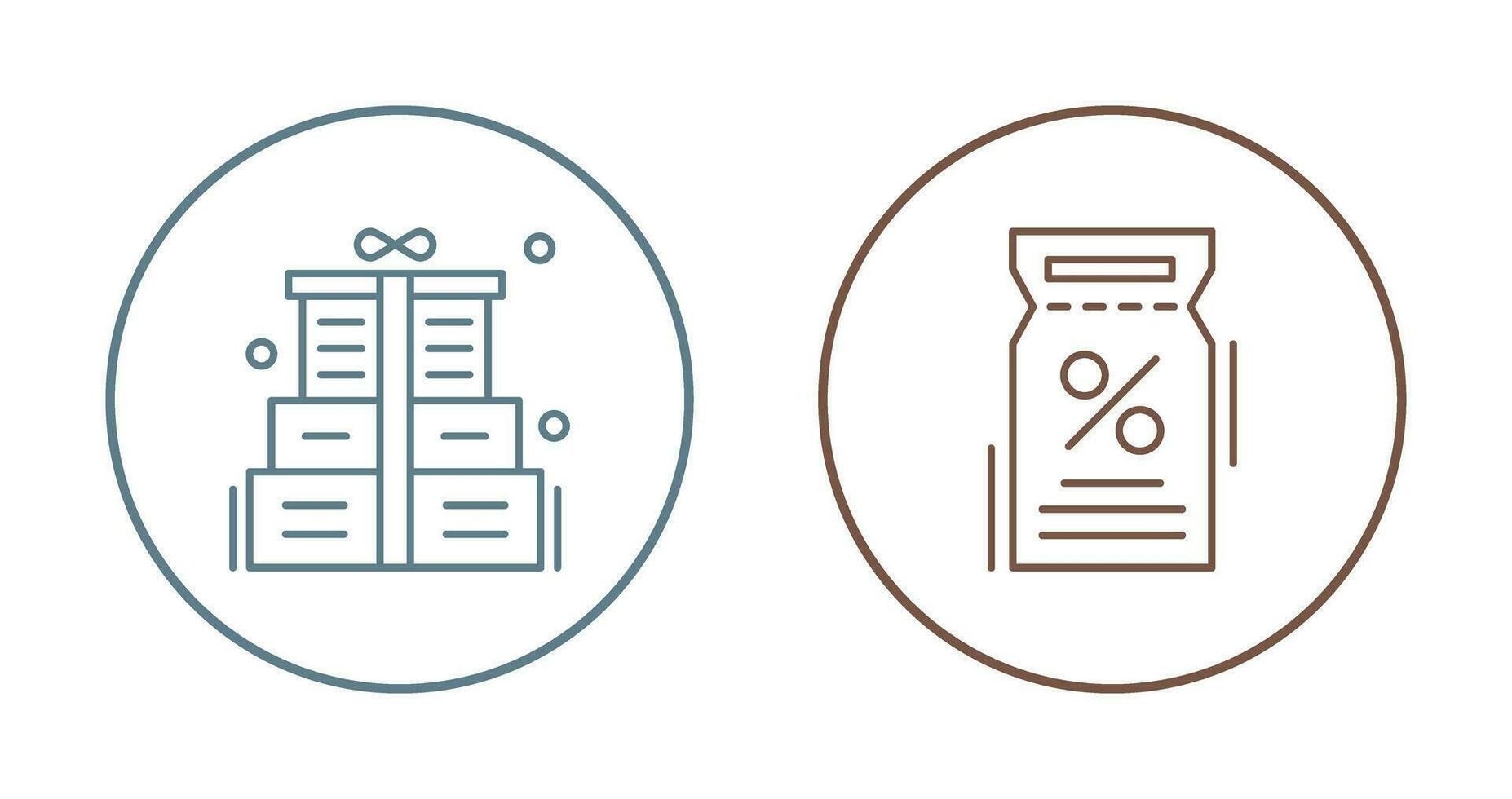 Gift Box and Discount Voucher Icon vector