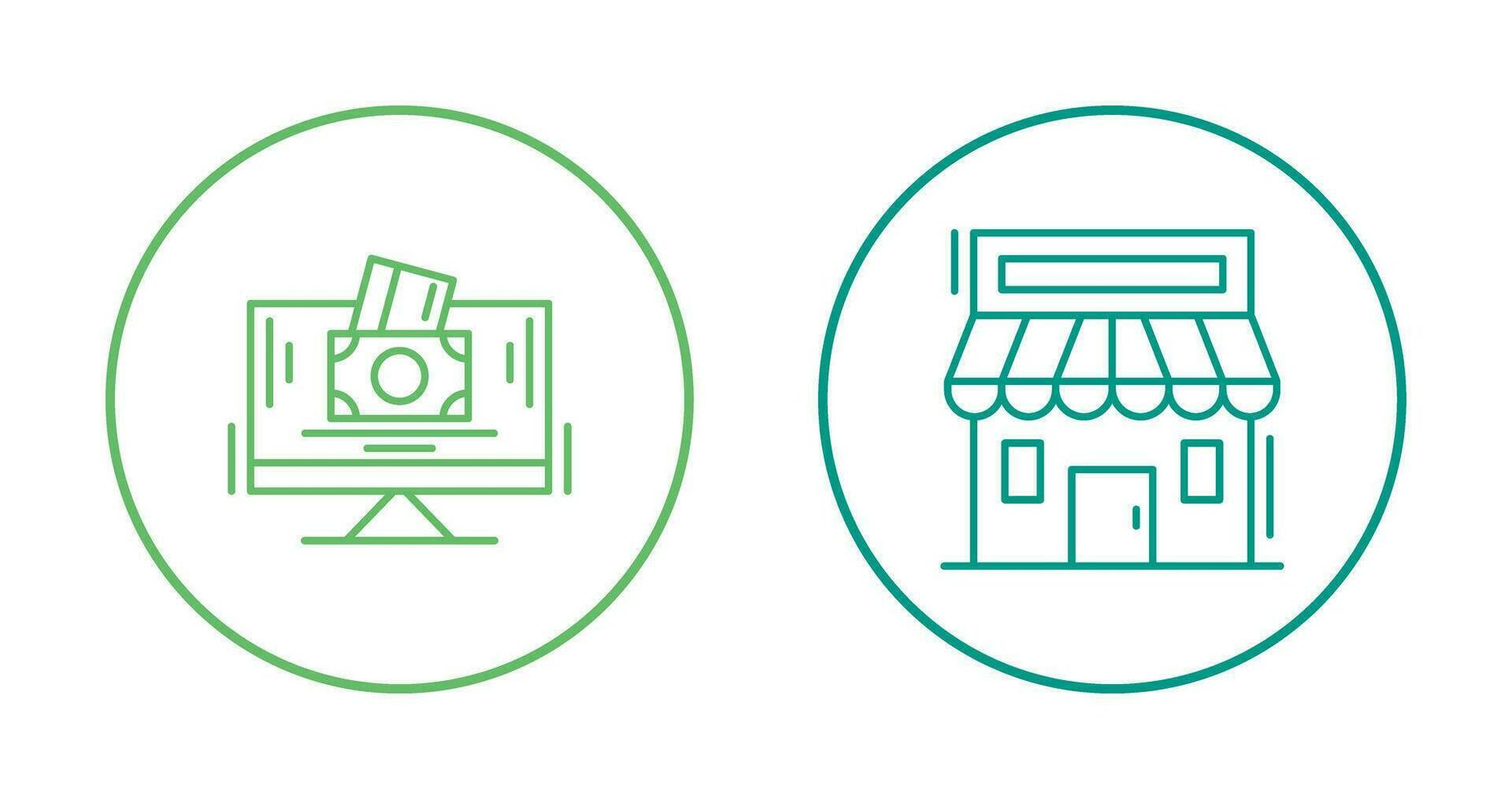 Payment Option and Retail Place Icon vector