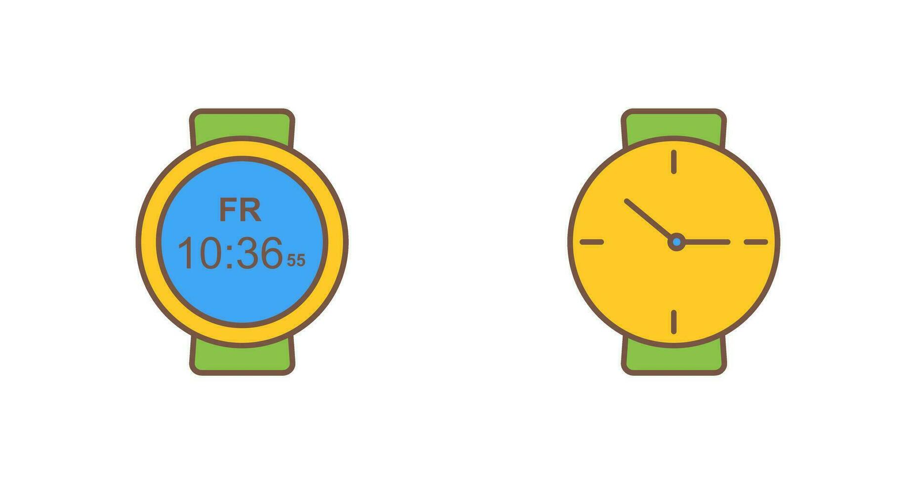 Sports Watch and Wrist Watch Icon vector