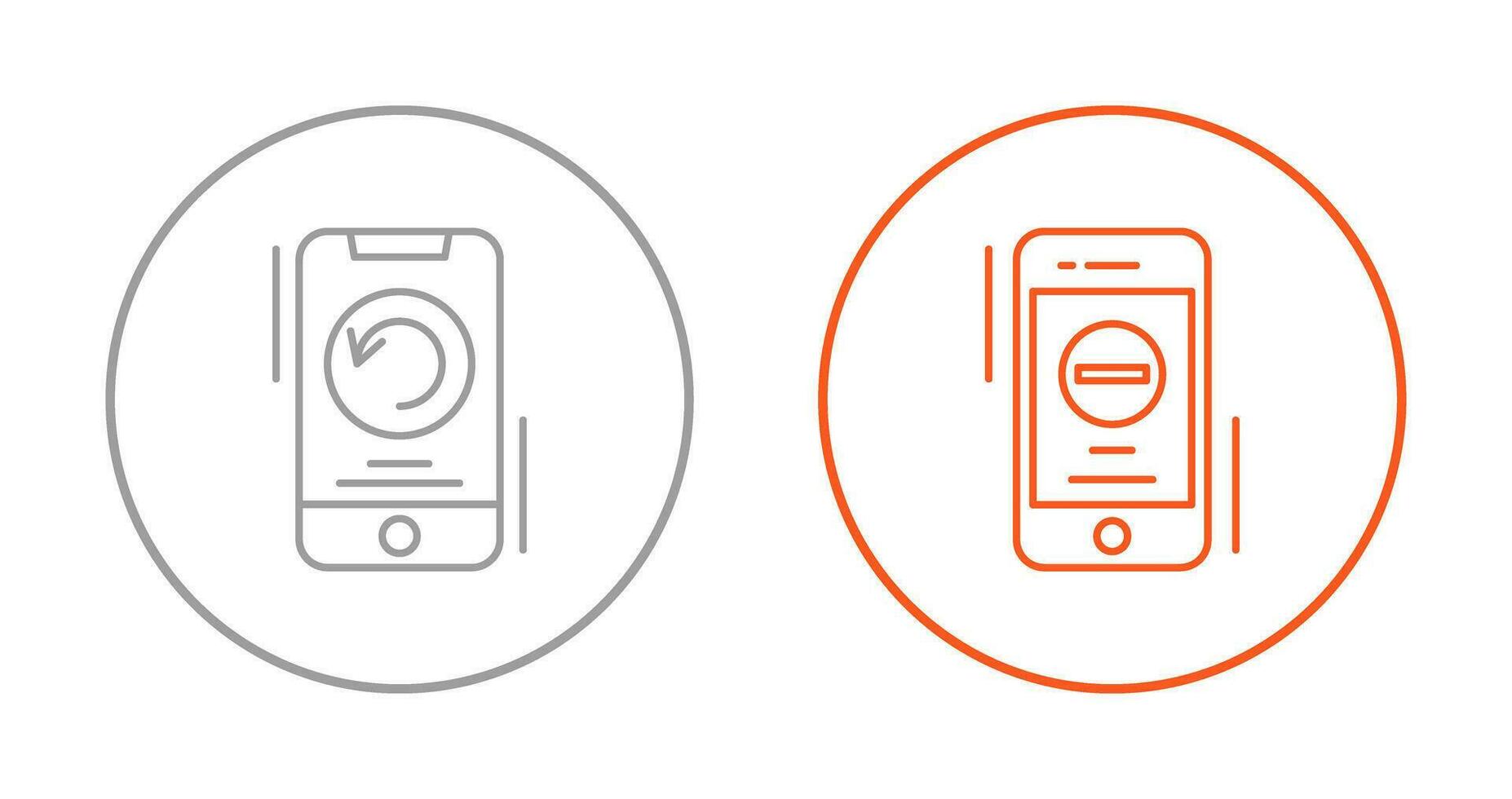 Restart and Remove Icon vector