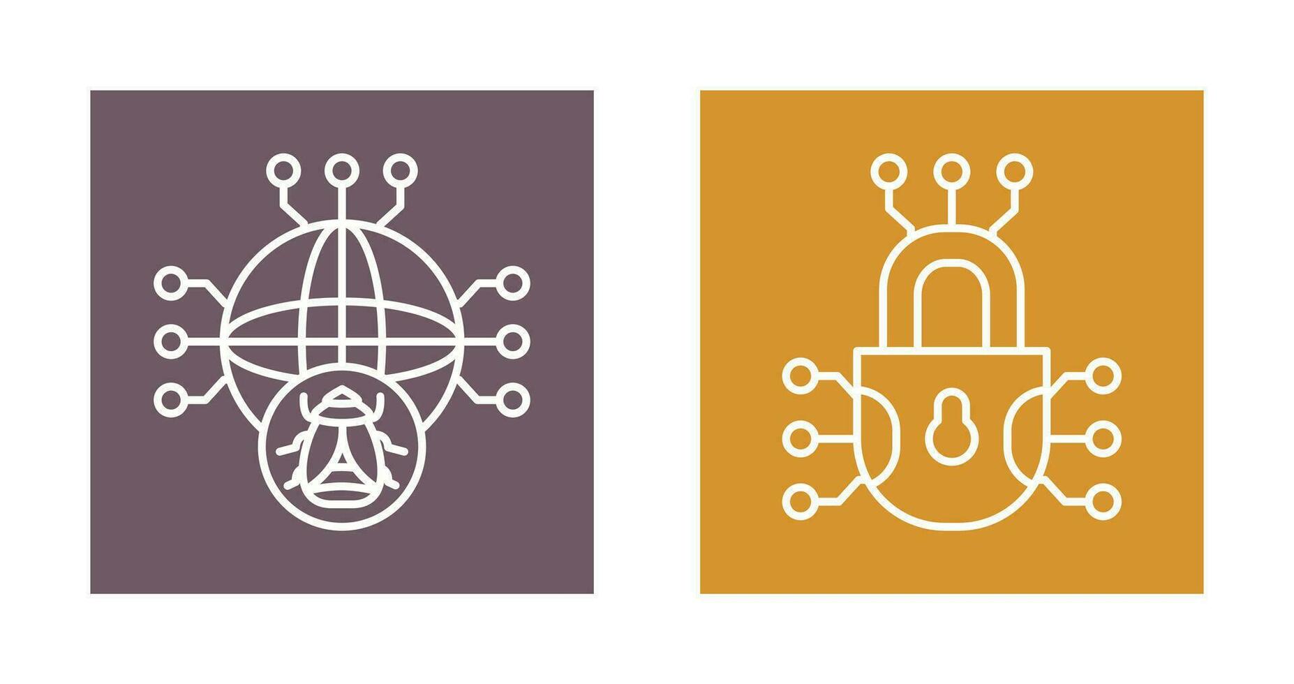 Global Malware and Cyber defence Icon vector