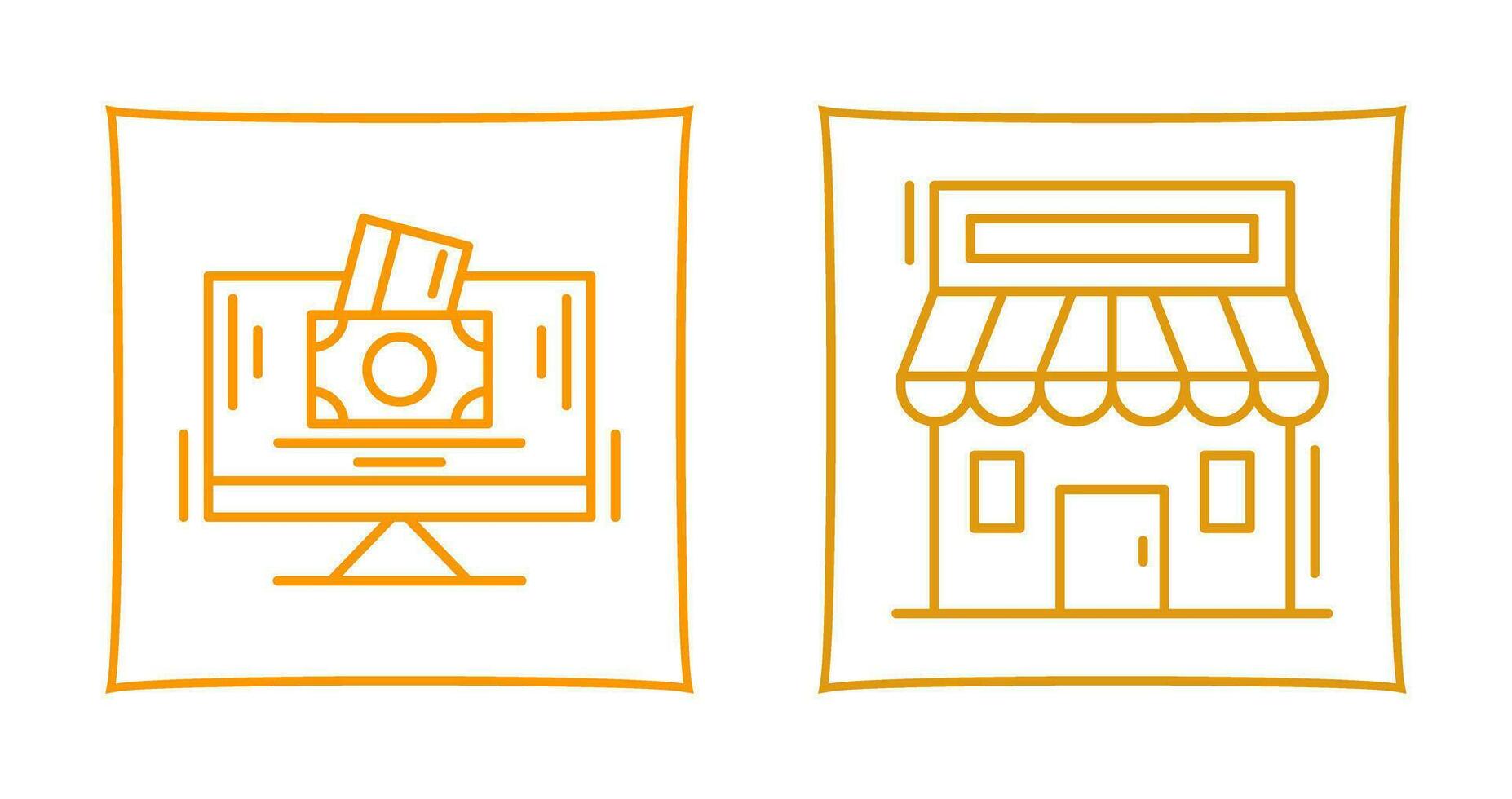 Payment Option and Retail Place Icon vector