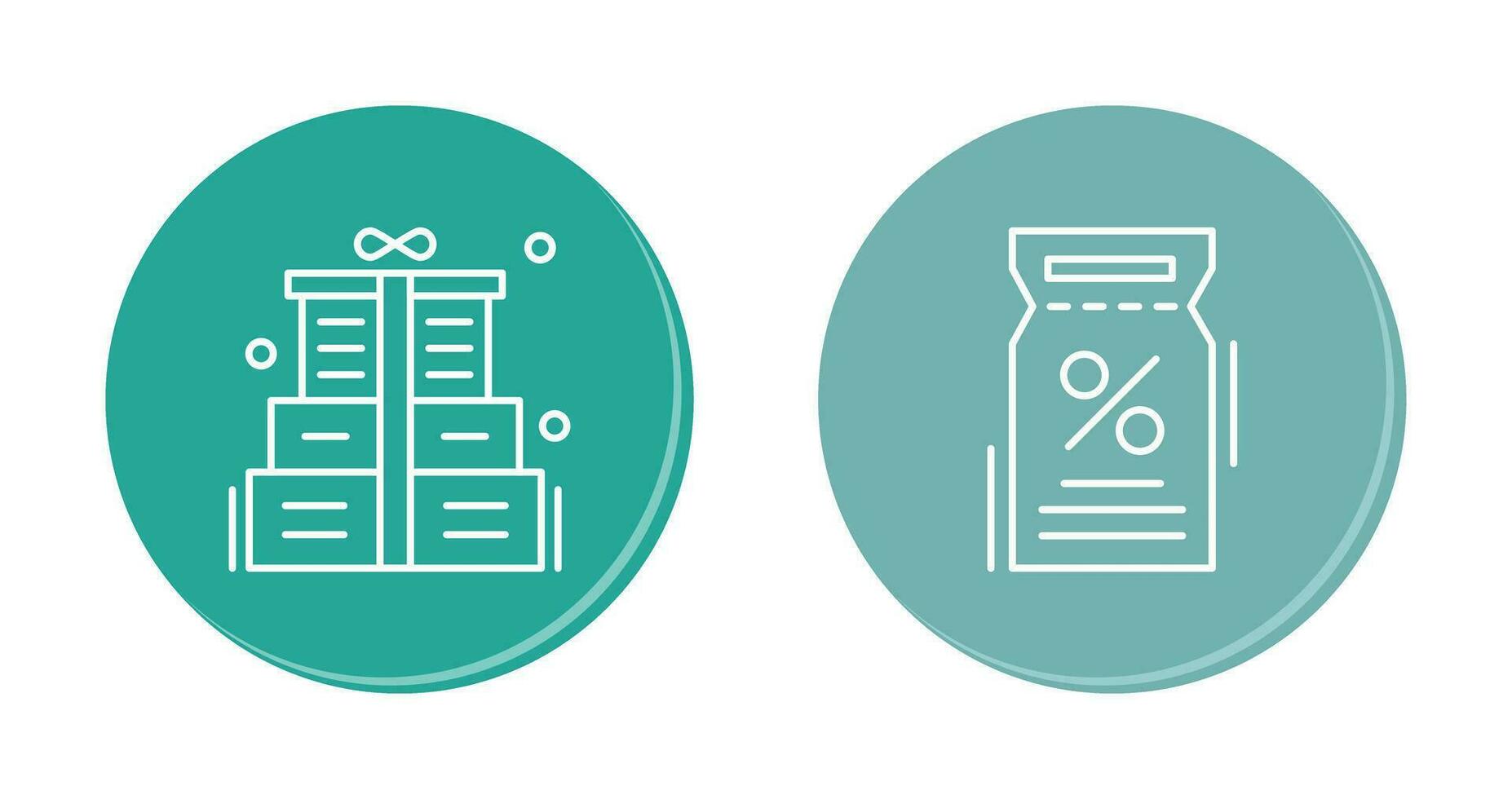 Gift Box and Discount Voucher Icon vector