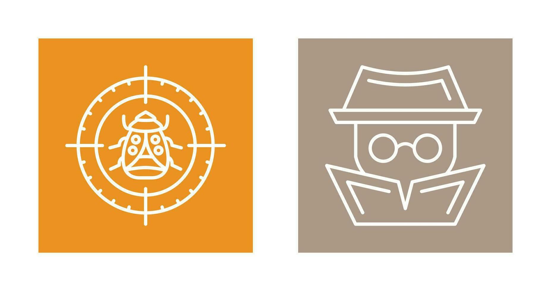 error objetivo y hacker icono vector