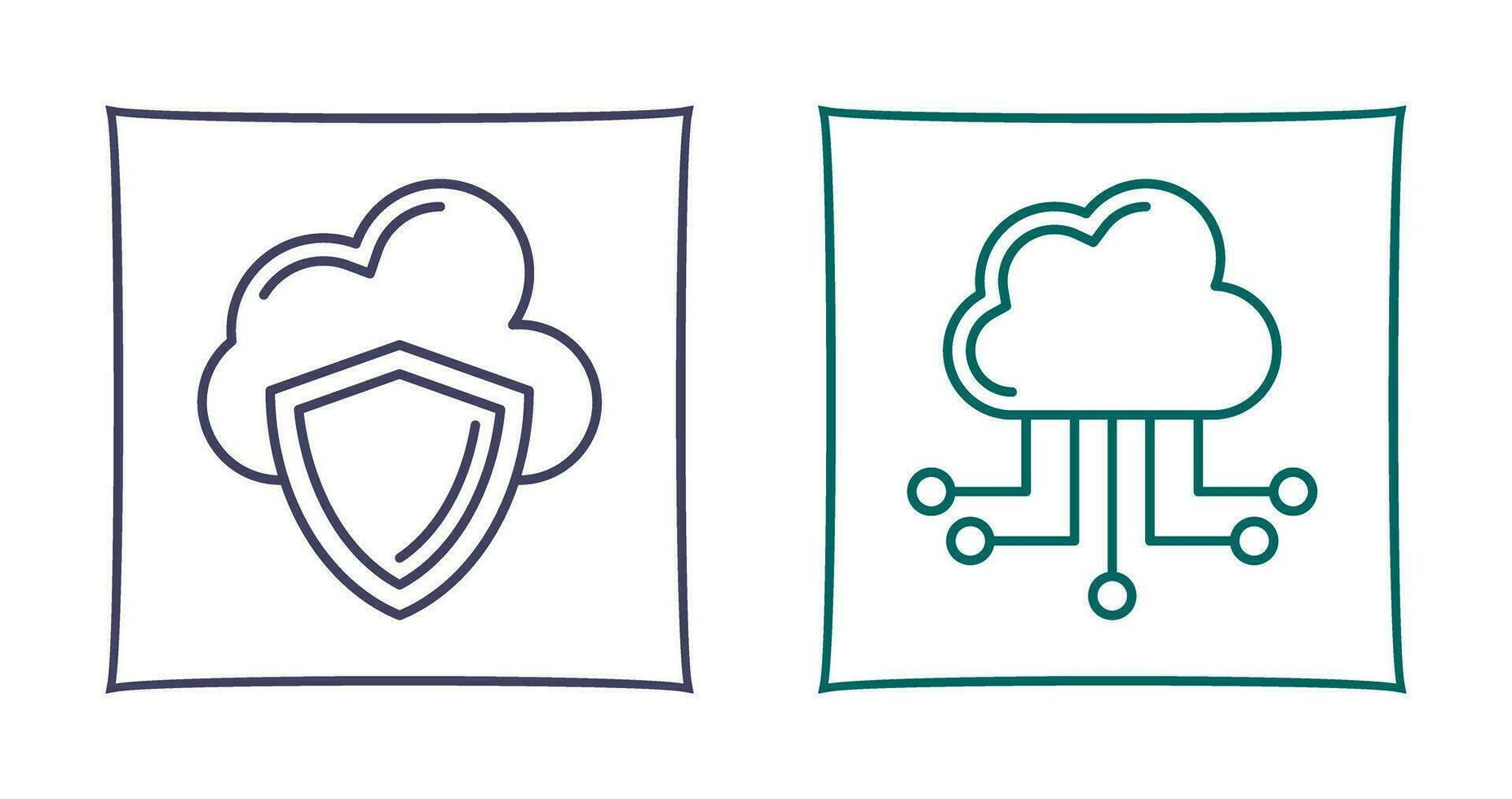 Cloud Computing and Shield Icon vector