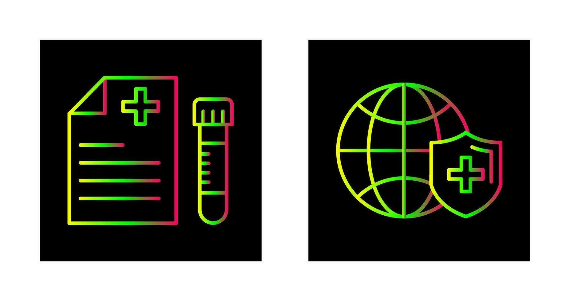 Blood Test and global Icon vector