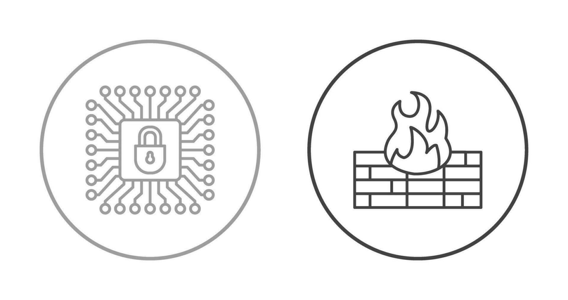 Cyber Protection and Firewall Icon vector