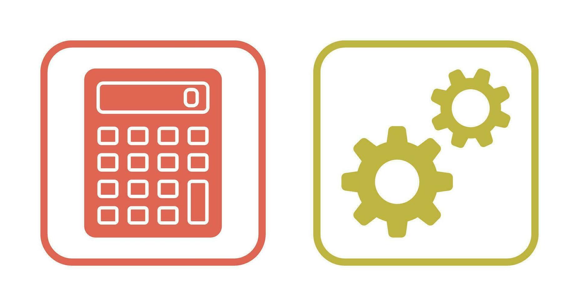 Calculator and Setting Icon vector