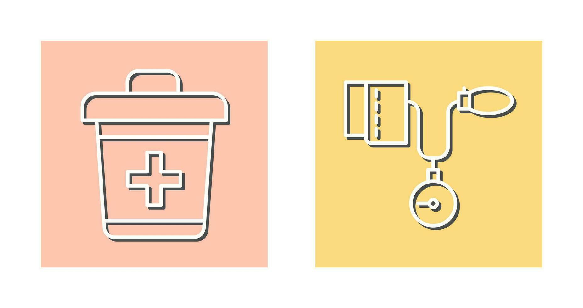 Dustbin and Blood Icon vector
