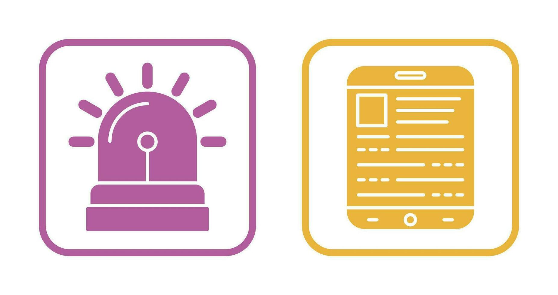 Alarm System and Ebook Icon vector