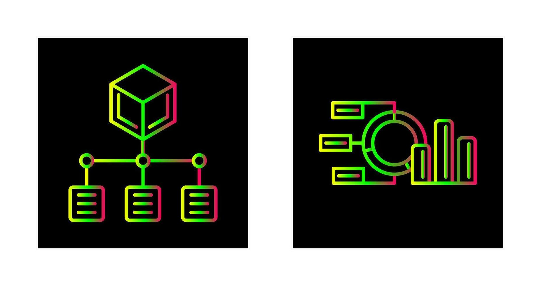 Pie Chart and distribution Icon vector