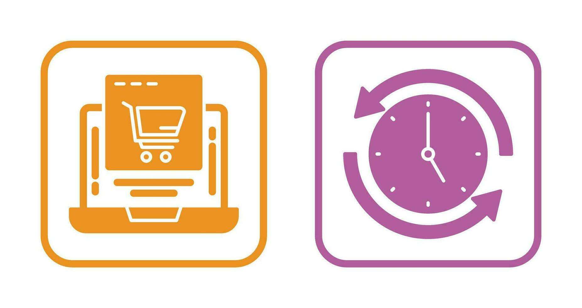 Add to Cart and Run time Icon vector