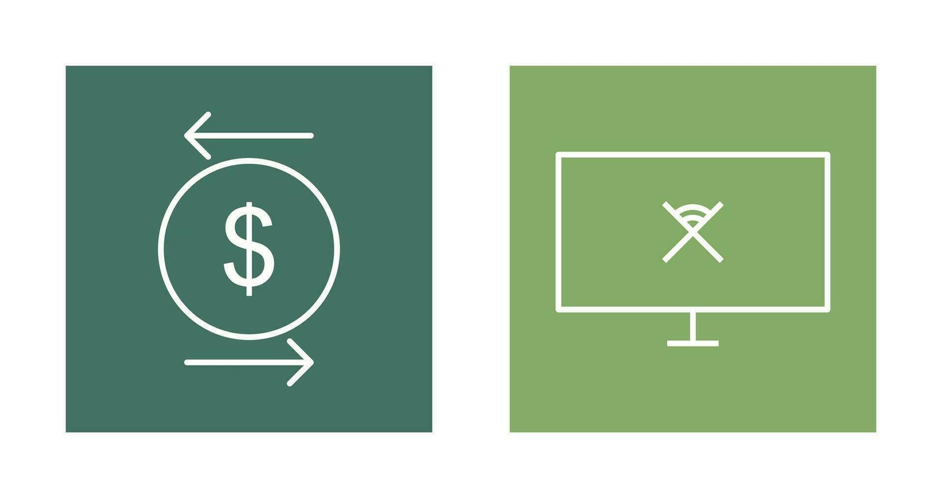 transaction and disconnected network  Icon vector