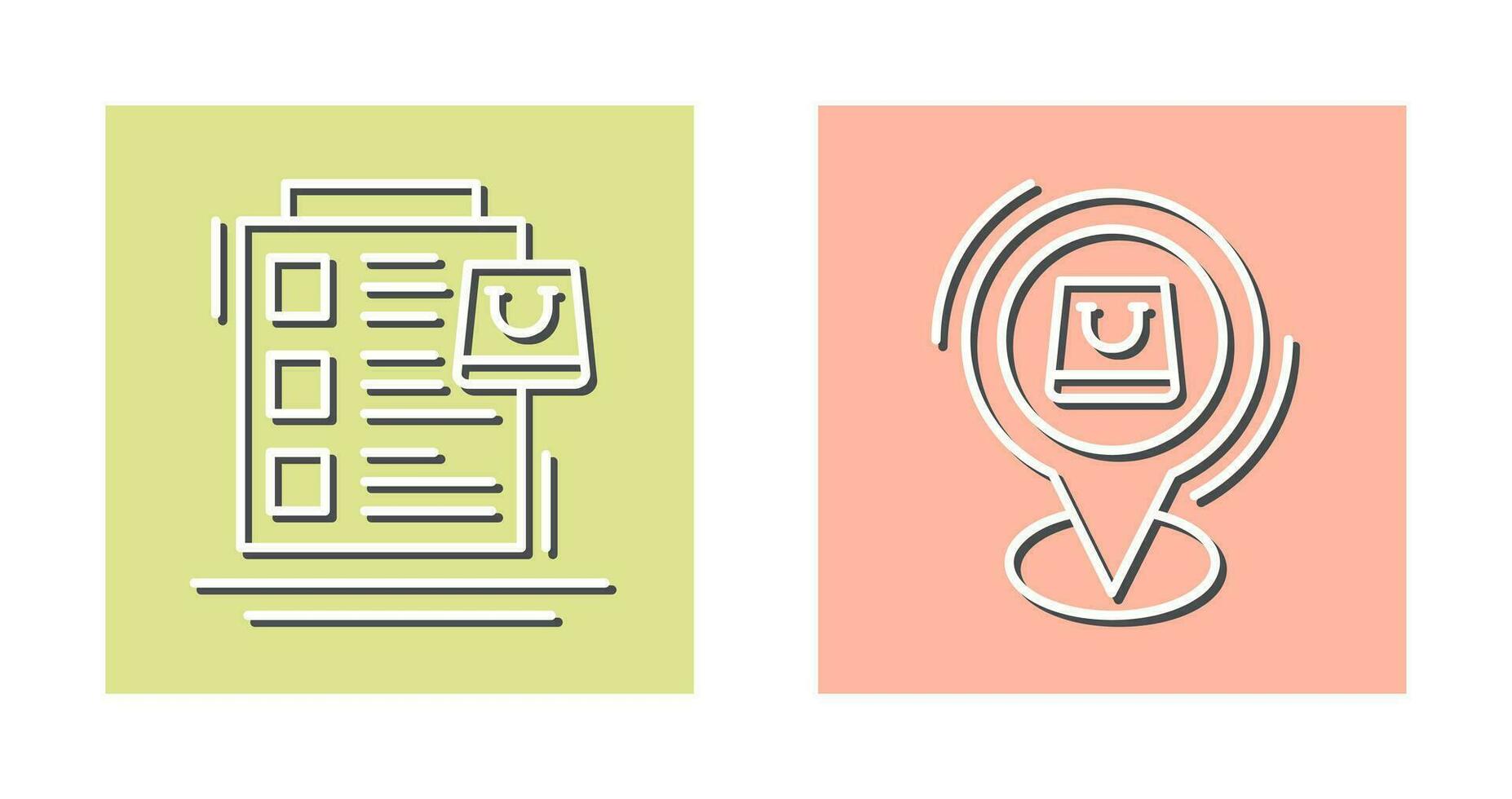 Wish List and Shop Location Icon vector