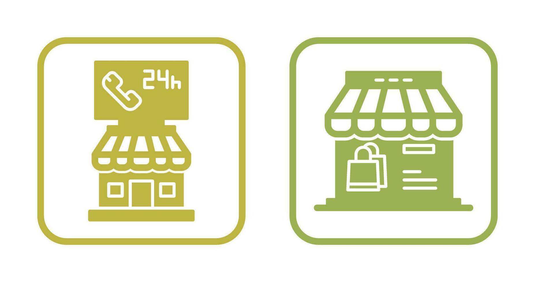 24 Hour and Store Icon vector